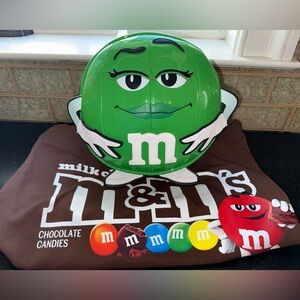 NWT Loungefly M&M's Green M&M Figural Chocolate Scented Mini Backpack & Tote SET